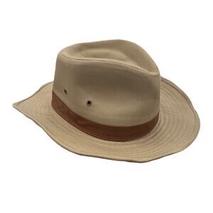 NWT Men’s DORFMAN PACIFIC GLENDALE Shapeable Outdoorsman Hat 100% Cotton Kaki